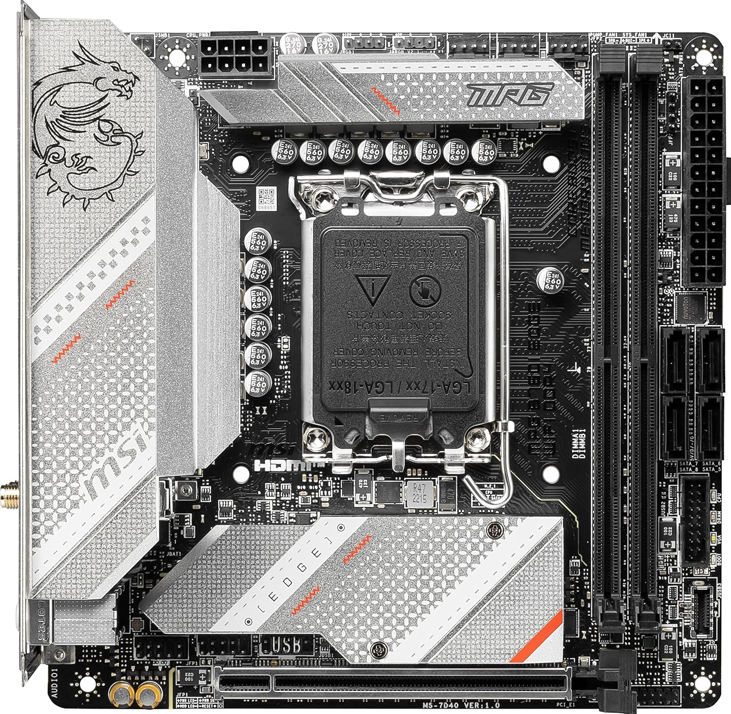 MSI Motherboard MPG B760I Edge WiFi DDR4 MSI Motherboard MPG B760I Edge WiFi DDR4